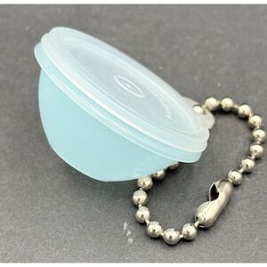Vintage Tupperware Bowl with Lid Key Chain Blue